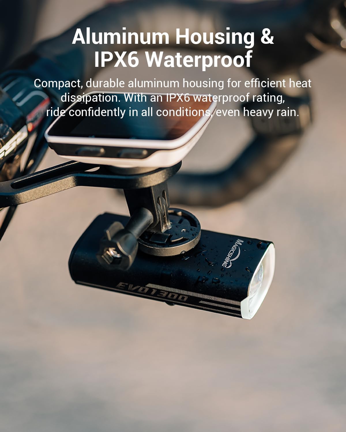 Magicshine EVO 1300 Bike Light With Remote Control, 1300 Lumens Waterproof Bicycle Headlight, USB-C Rechargeable Front L