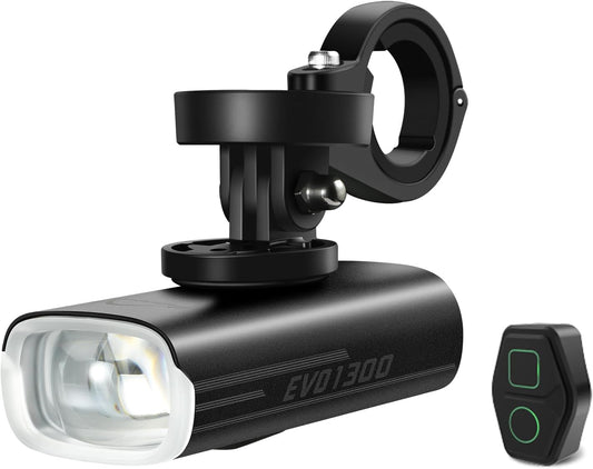 Magicshine EVO 1300 Bike Light With Remote Control, 1300 Lumens Waterproof Bicycle Headlight, USB-C Rechargeable Front L