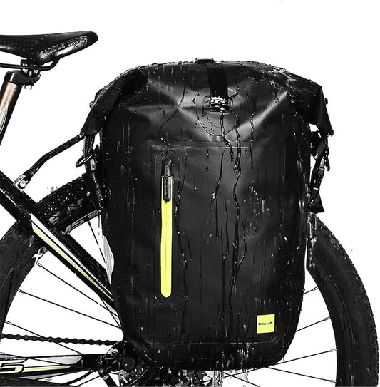 Rhinowalk 25 Liter Waterproof Bike Pannier Bag- Cargo Rack Saddle Bag Shoulder Bag Laptop Pannier Bag